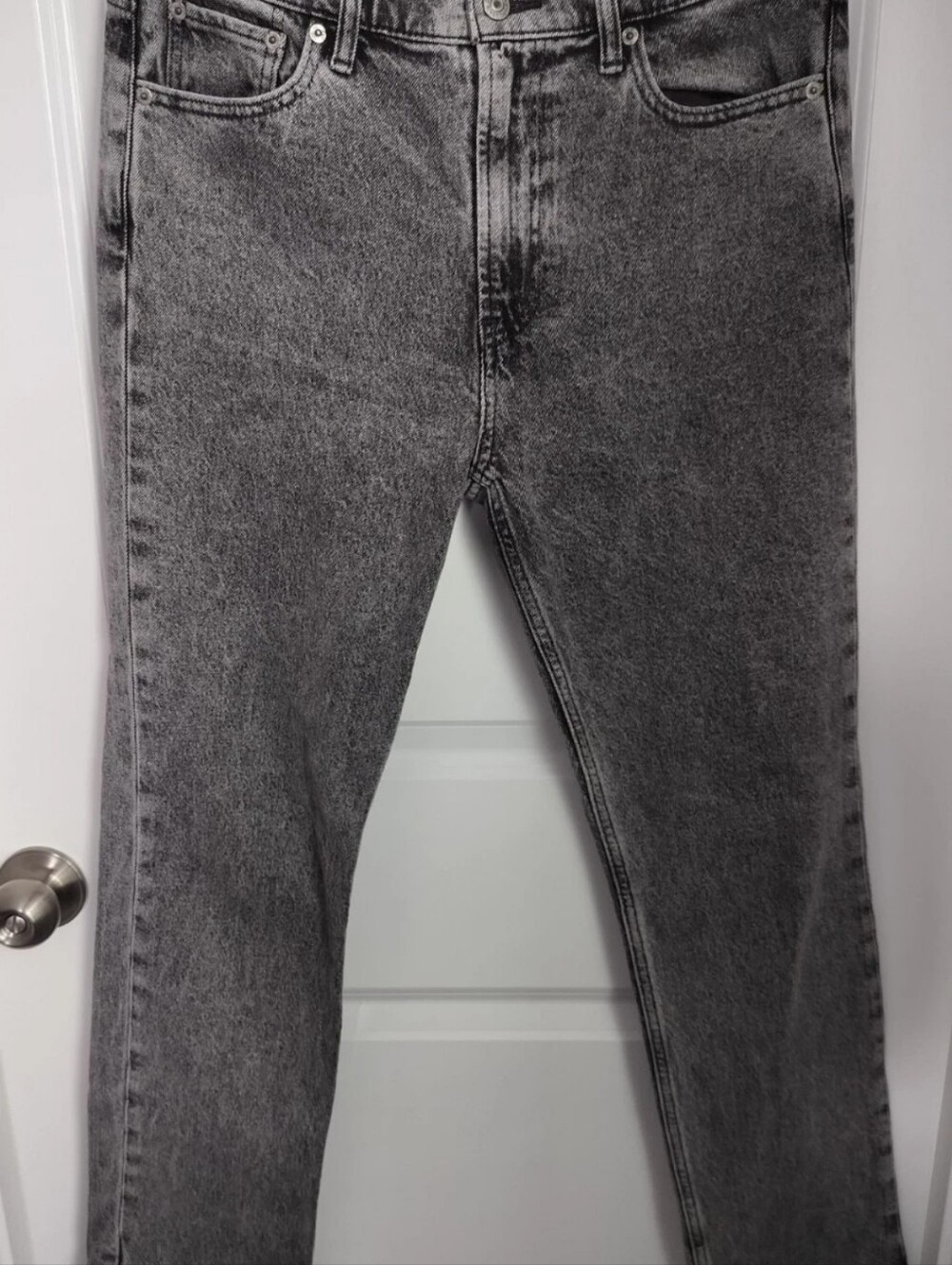 GAP '90s Straight High Rise Jeans Women's 30/10R Black Gray Wash